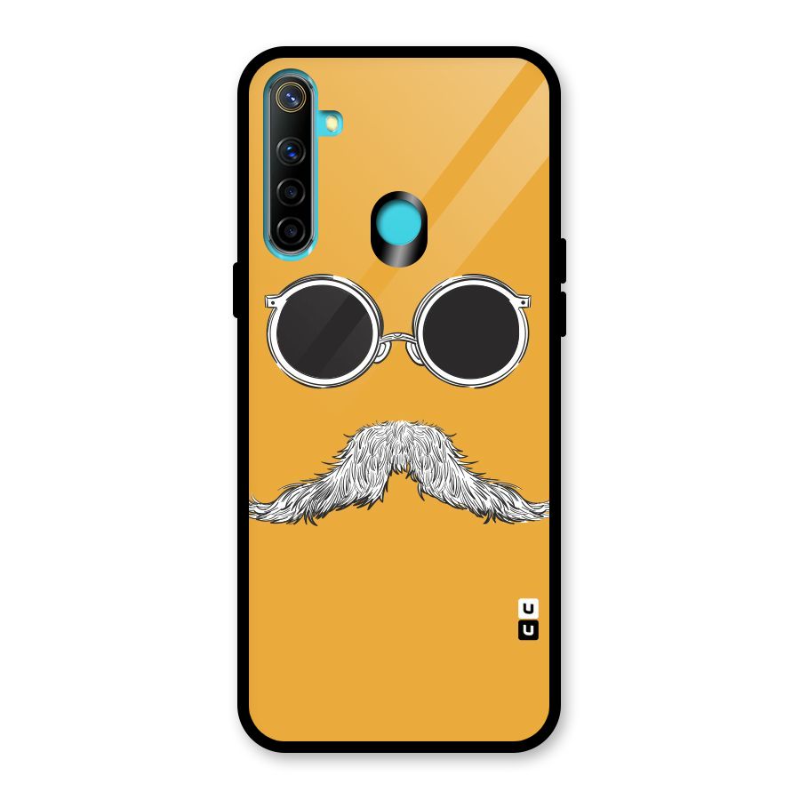 Sassy Mustache Glass Back Case for Realme 5