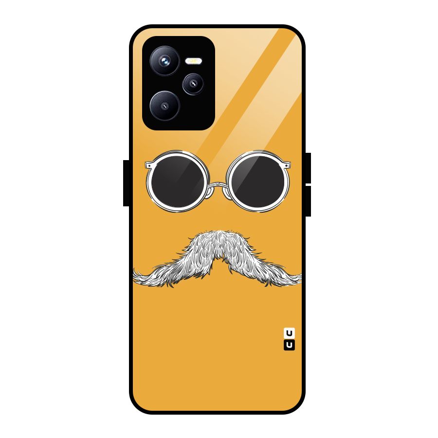 Sassy Mustache Glass Back Case for Realme C35