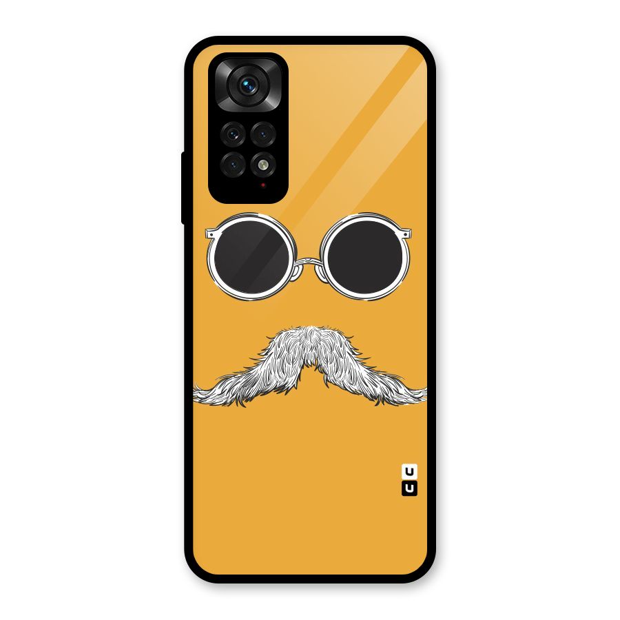 Sassy Mustache Glass Back Case for Redmi Note 11S