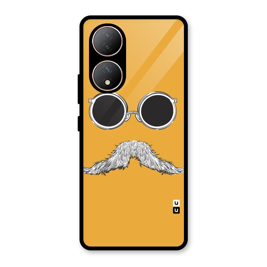Sassy Mustache Glass Back Case for Vivo Y100
