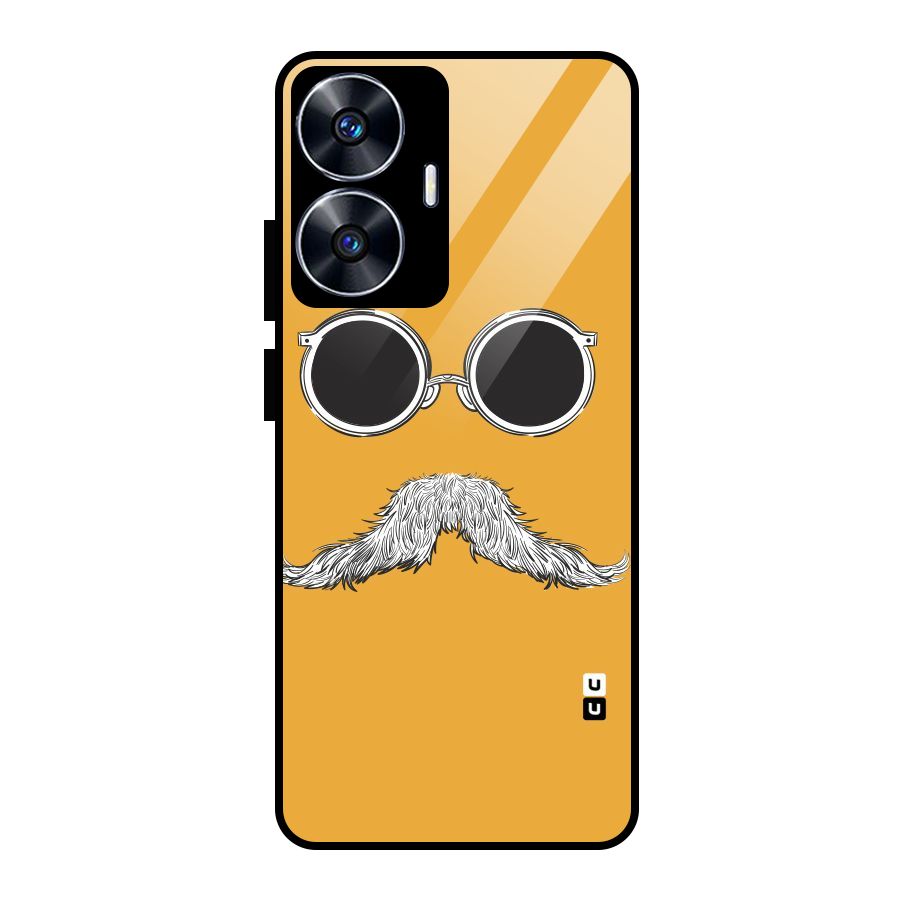 Sassy Mustache Glass Back Case for realme C55
