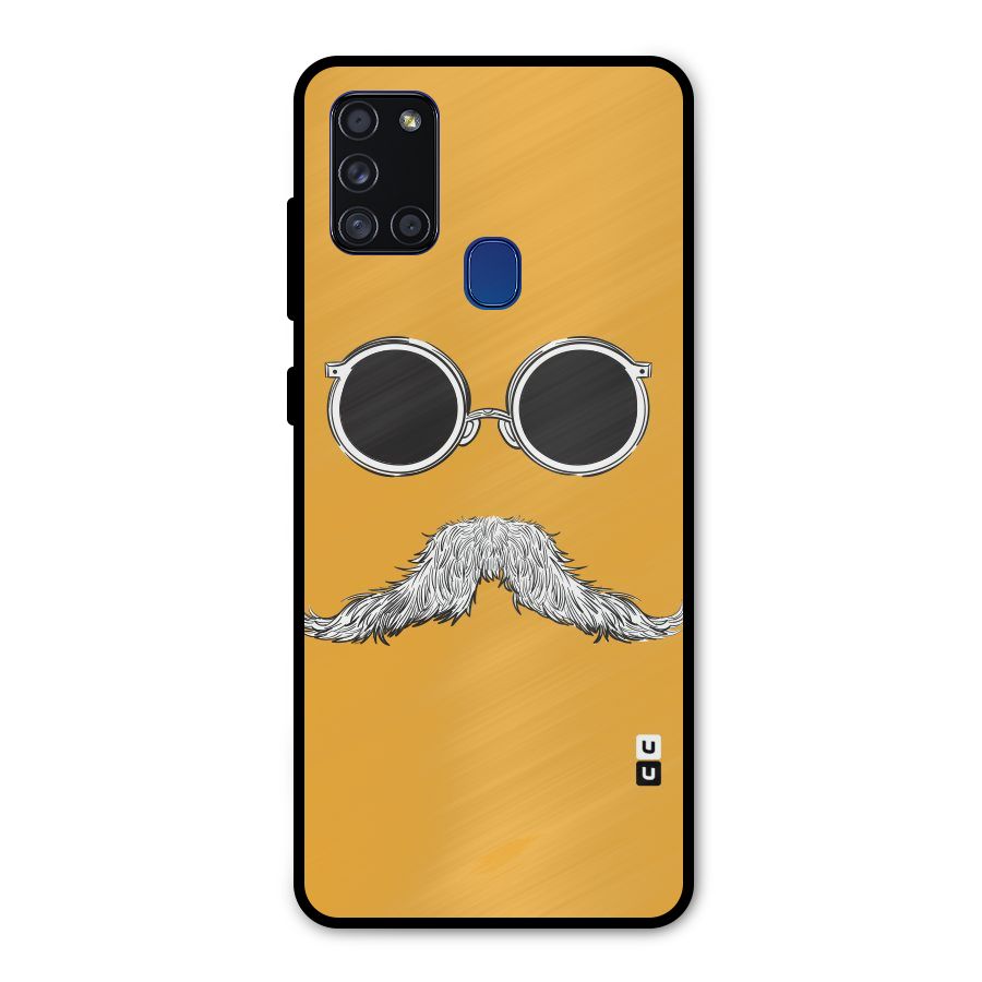 Sassy Mustache Metal Back Case for Galaxy A21s