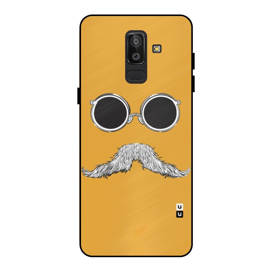 Sassy Mustache Metal Back Case for Galaxy J8