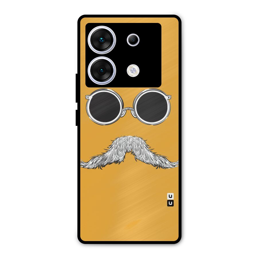 Sassy Mustache Metal Back Case for Infinix Zero 30 5G