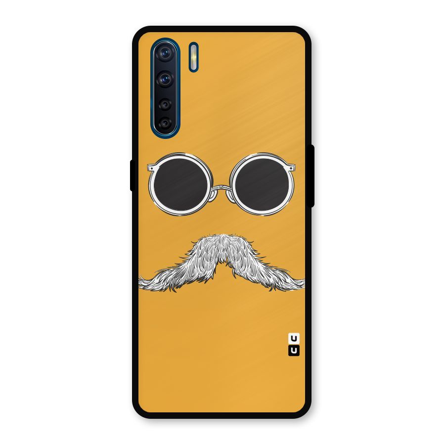 Sassy Mustache Metal Back Case for Oppo F15