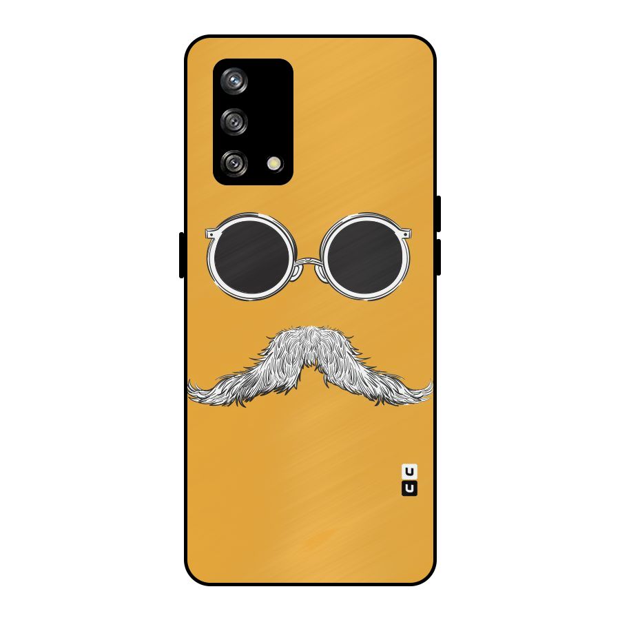 Sassy Mustache Metal Back Case for Oppo F19