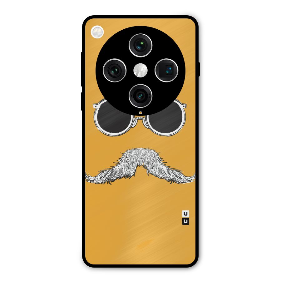 Sassy Mustache Metal Back Case for Oppo Find X8 Pro