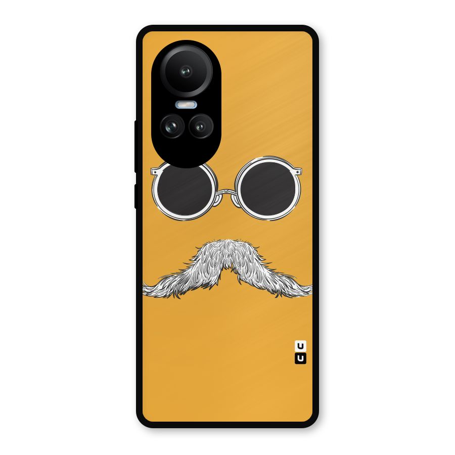 Sassy Mustache Metal Back Case for Oppo Reno10 Pro