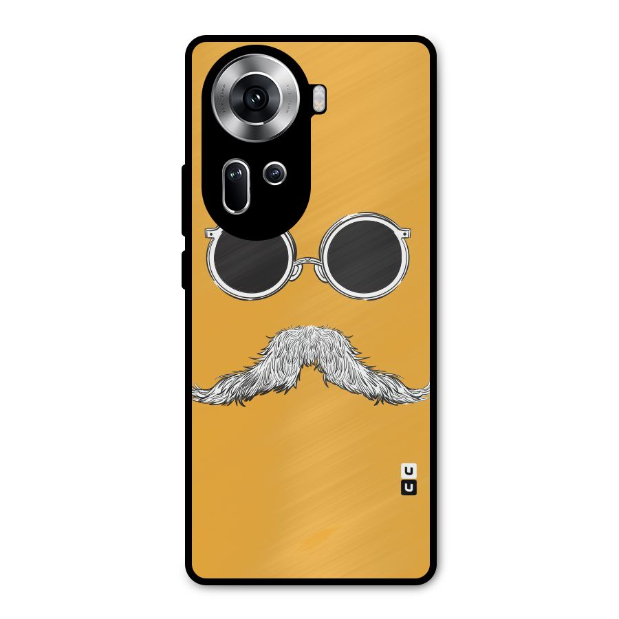 Sassy Mustache Metal Back Case for Oppo Reno11 5G