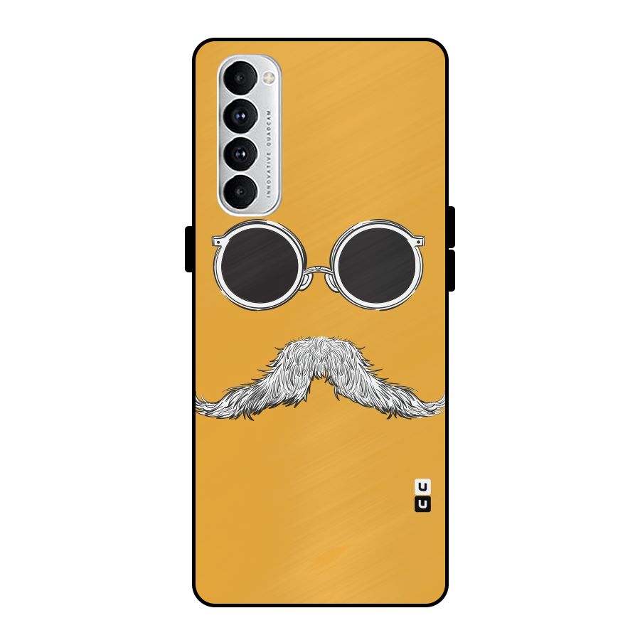 Sassy Mustache Metal Back Case for Oppo Reno4 Pro