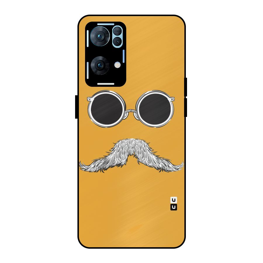 Sassy Mustache Metal Back Case for Oppo Reno7 Pro 5G