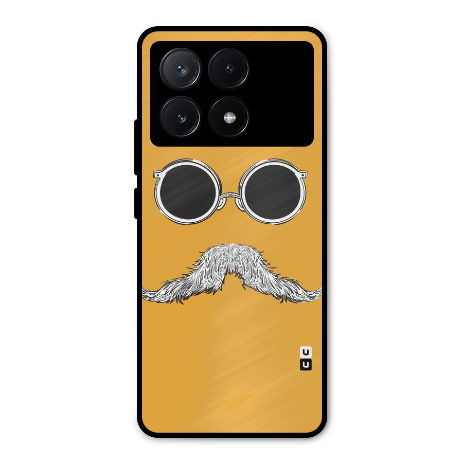 Sassy Mustache Metal Back Case for Poco X6 Pro