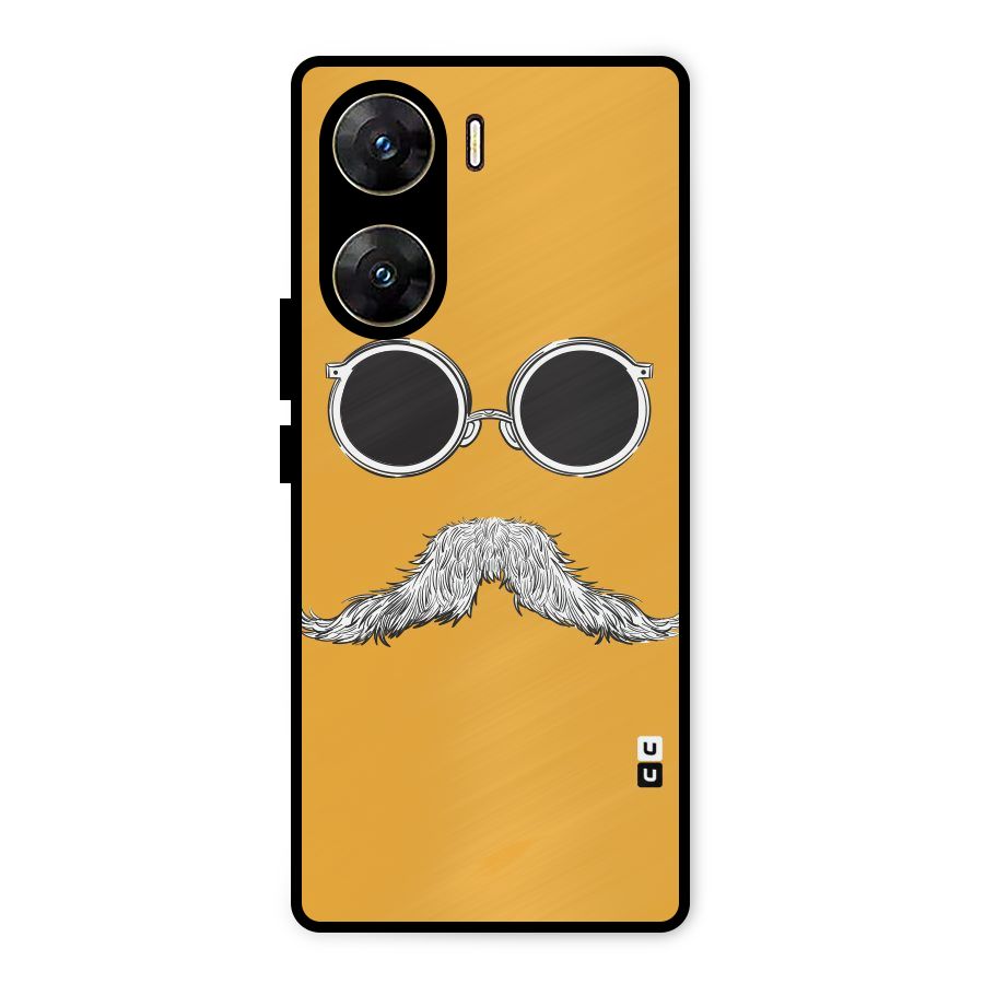 Sassy Mustache Metal Back Case for Vivo V29e
