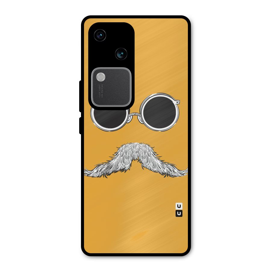 Sassy Mustache Metal Back Case for Vivo V30