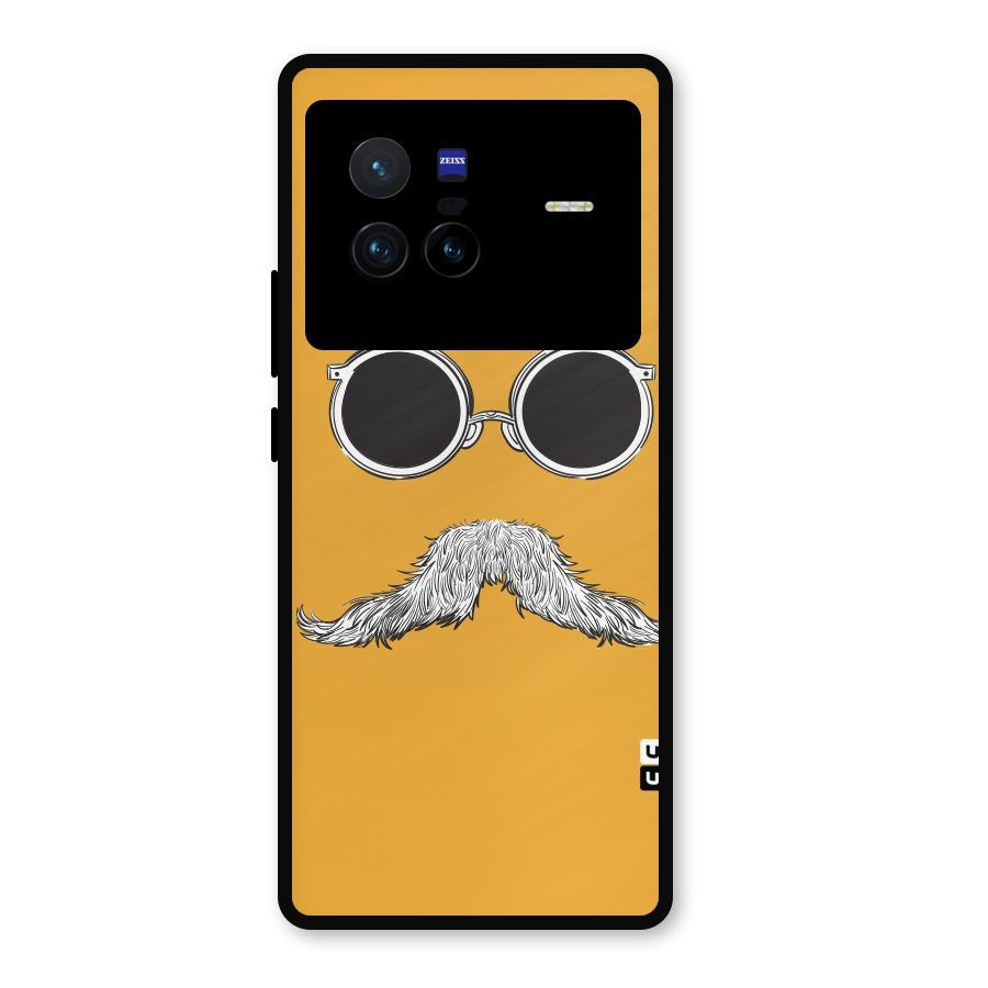 Sassy Mustache Metal Back Case for Vivo X80