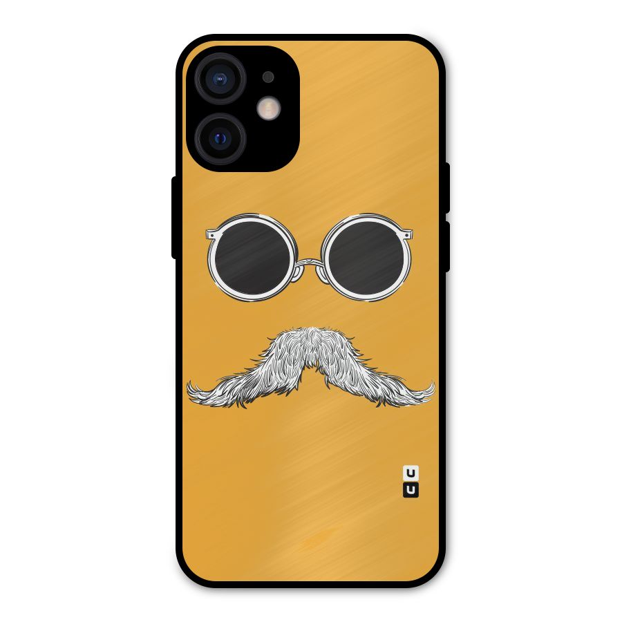 Sassy Mustache Metal Back Case for iPhone 12 Mini