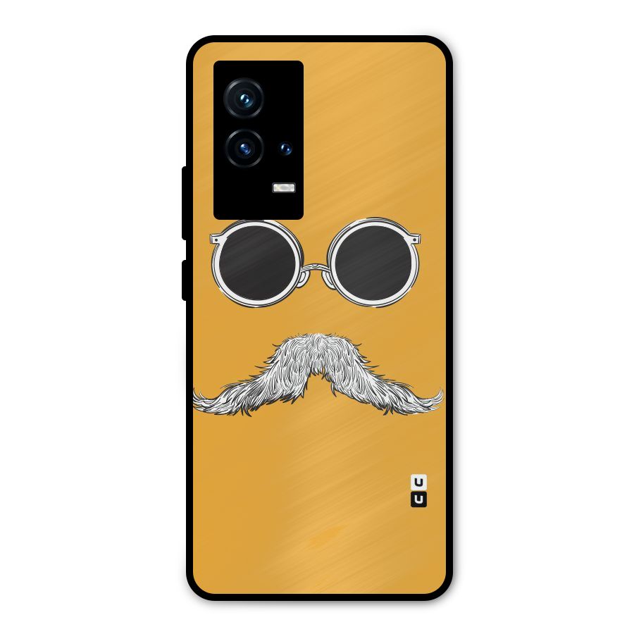 Sassy Mustache Metal Back Case for iQOO 9 5G