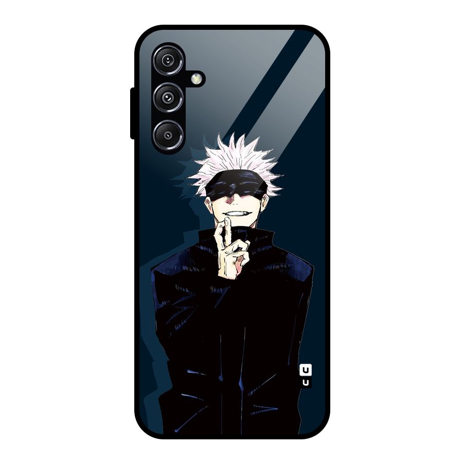 Satoru Gojo Glass Back Case for Galaxy M34 5G