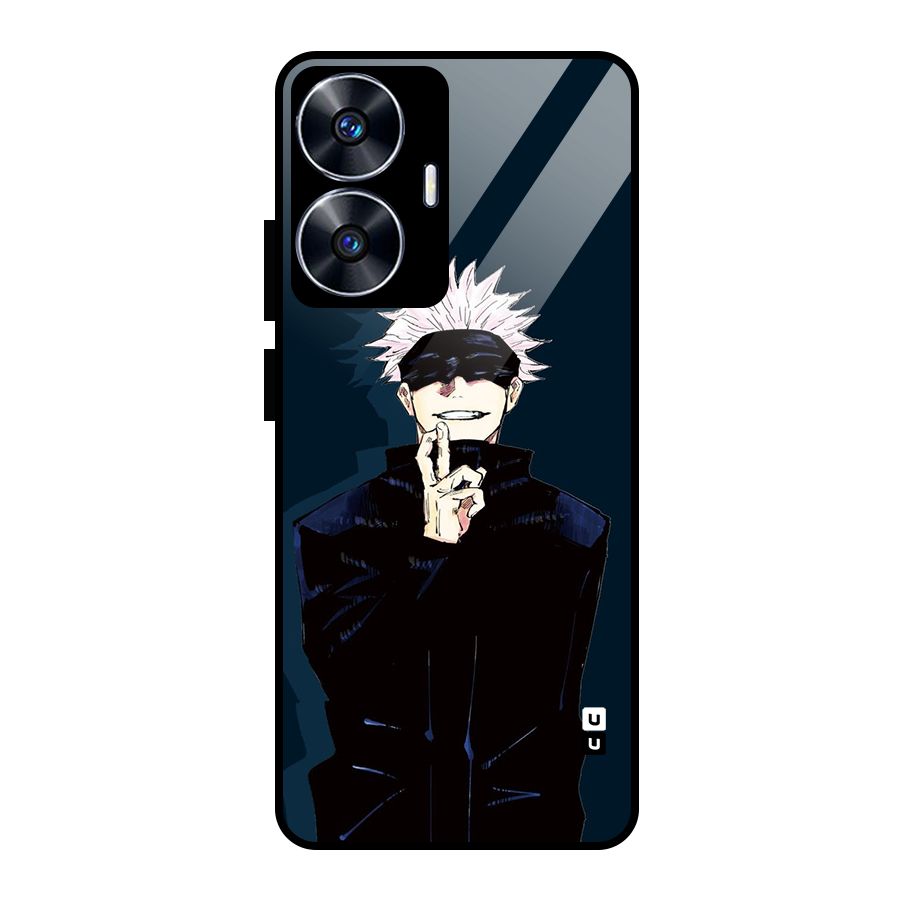 Satoru Gojo Glass Back Case for realme C55