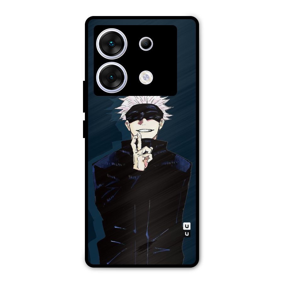 Satoru Gojo Metal Back Case for Infinix Zero 30 5G