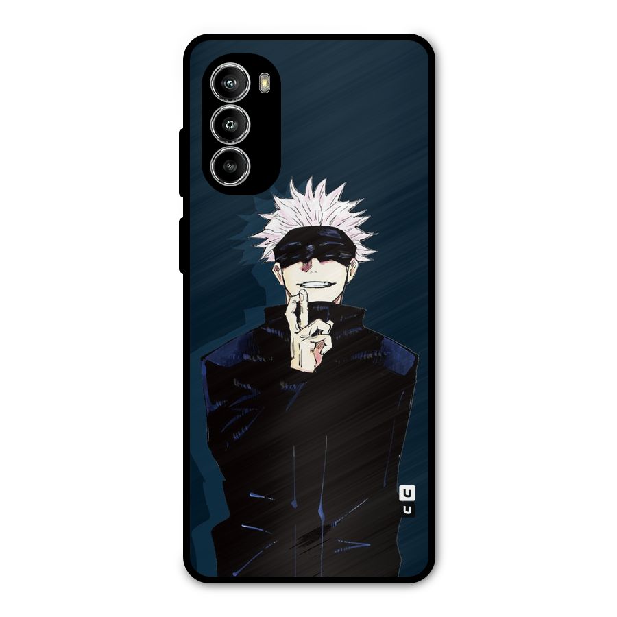 Satoru Gojo Metal Back Case for Moto G52