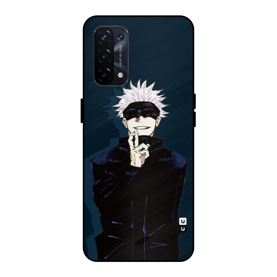 Satoru Gojo Metal Back Case for Oppo A74 5G