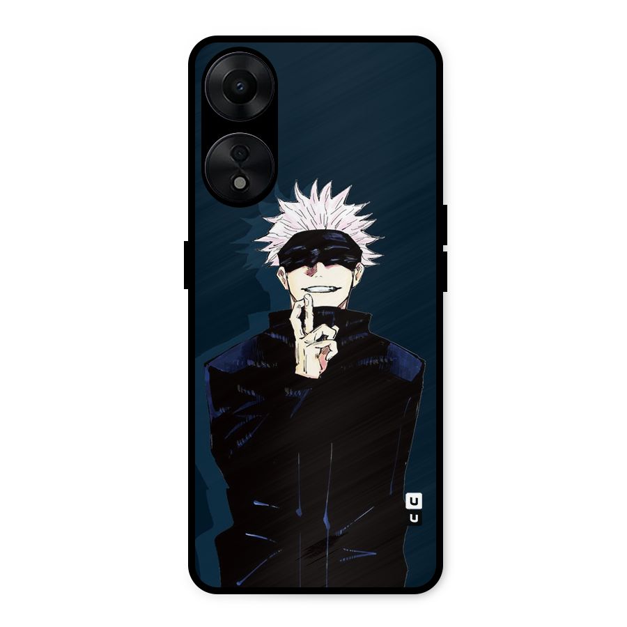 Satoru Gojo Metal Back Case for Oppo A78 5G