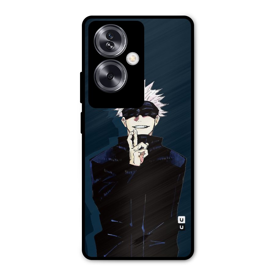 Satoru Gojo Metal Back Case for Oppo A79 5G