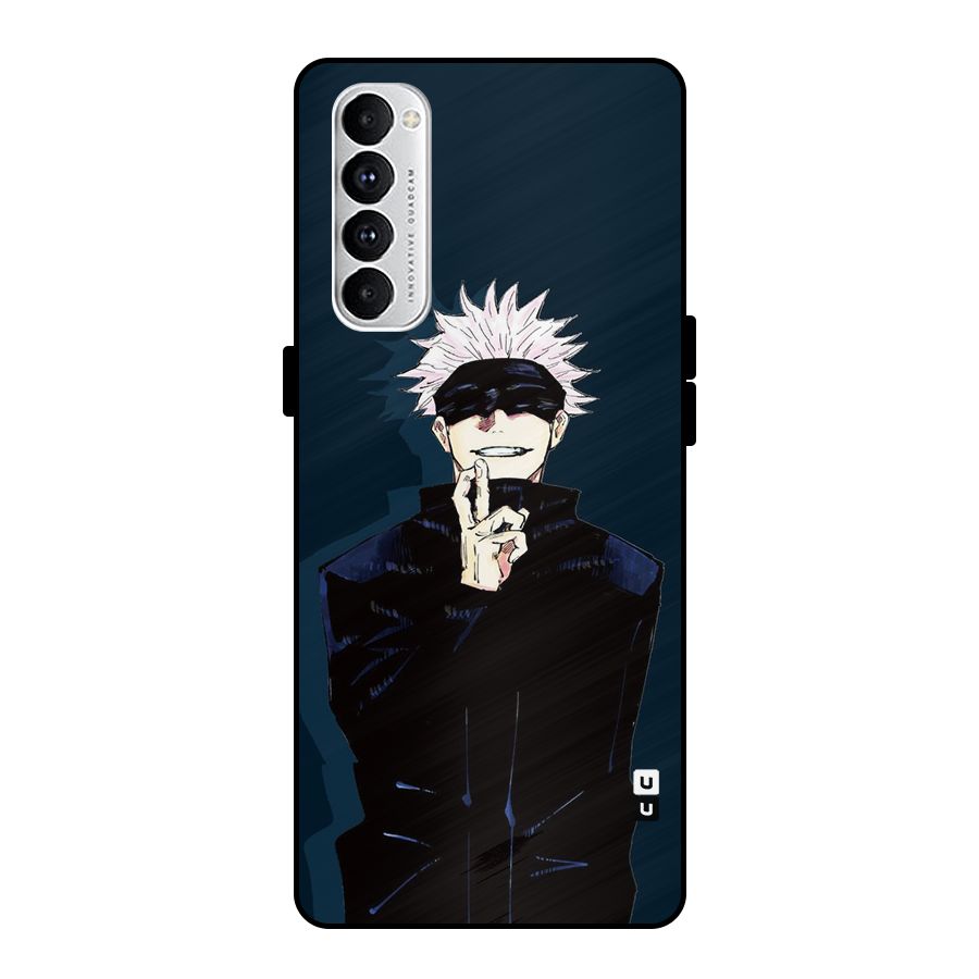 Satoru Gojo Metal Back Case for Oppo Reno4 Pro