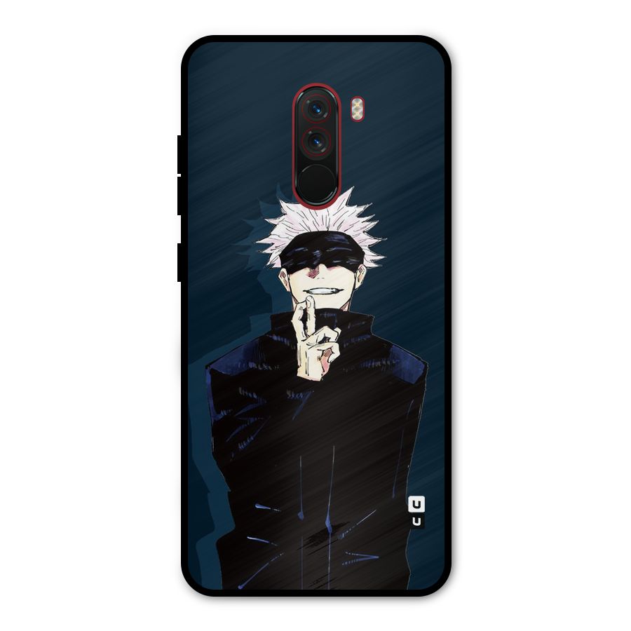 Satoru Gojo Metal Back Case for Poco F1