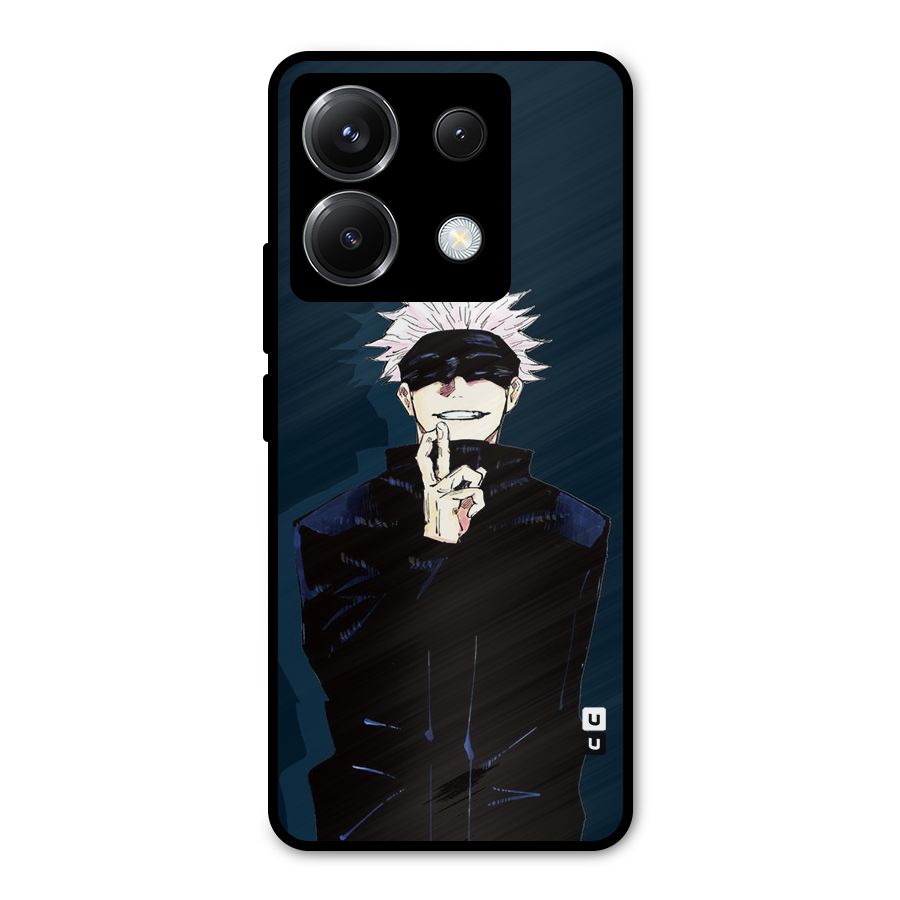 Satoru Gojo Metal Back Case for Poco X6