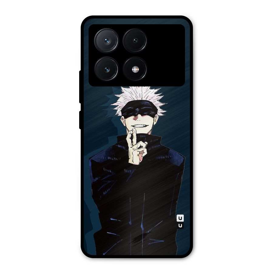Satoru Gojo Metal Back Case for Poco X6 Pro