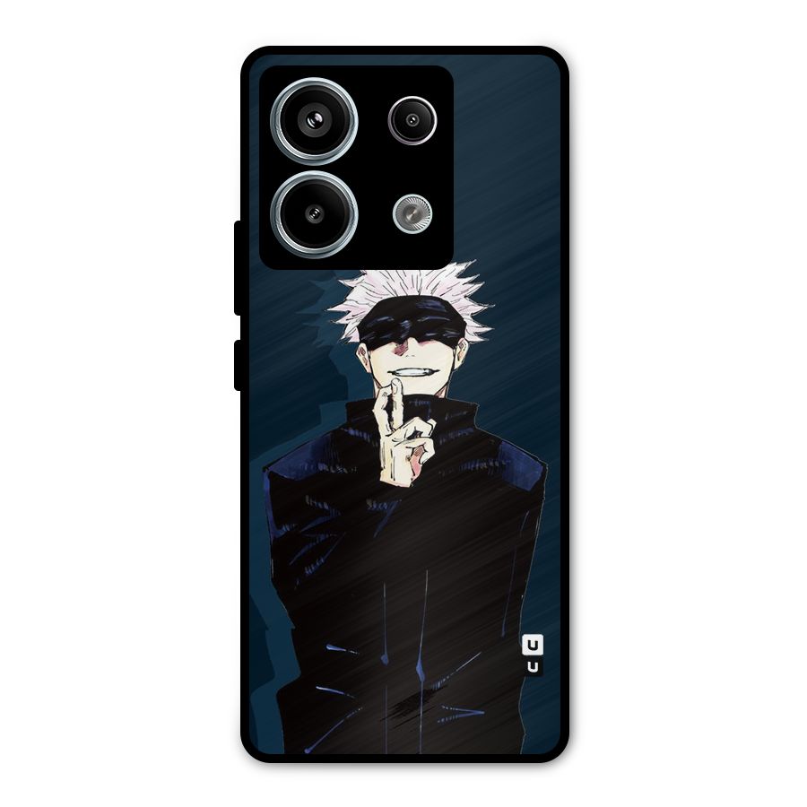 Satoru Gojo Metal Back Case for Redmi Note 13 Pro 5G