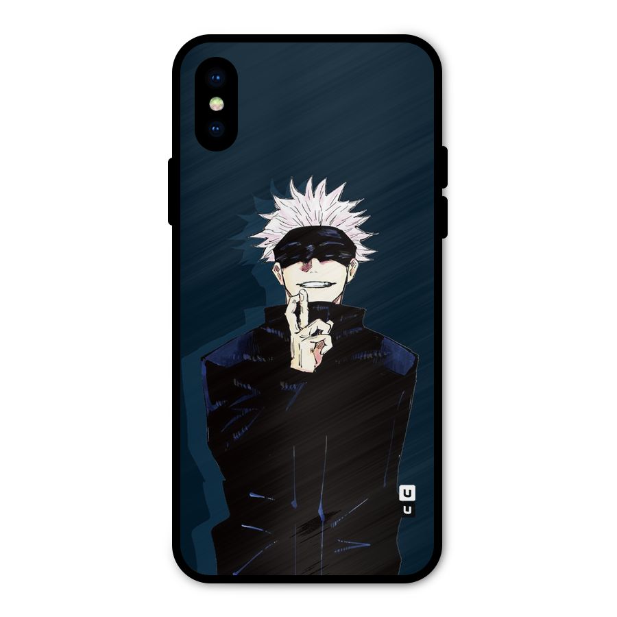 Satoru Gojo Metal Back Case for iPhone XS