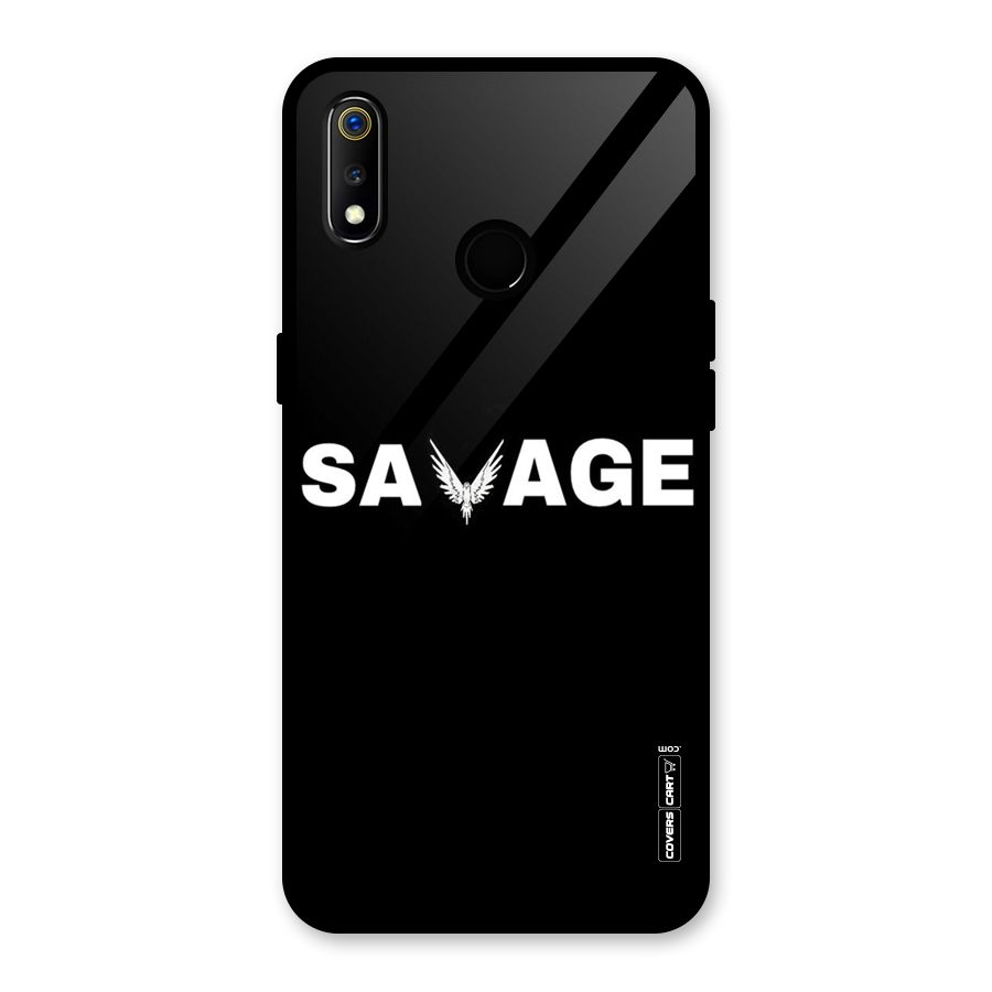 Savage Glass Back Case for Realme 3i