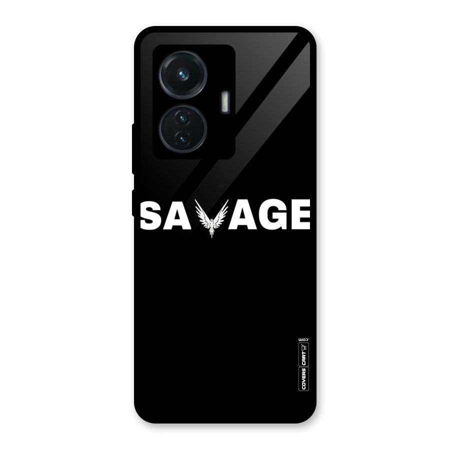 Savage Glass Back Case for Vivo T1 44W