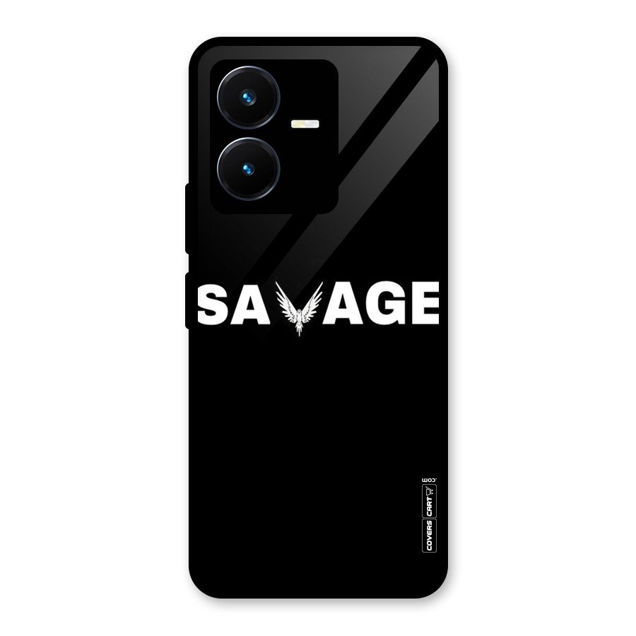 Savage Glass Back Case for Vivo Y22s