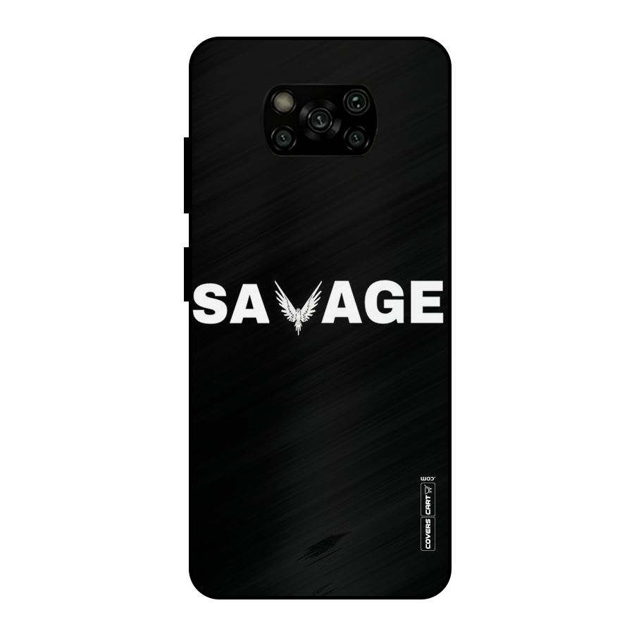 Savage Metal Back Case for Poco X3