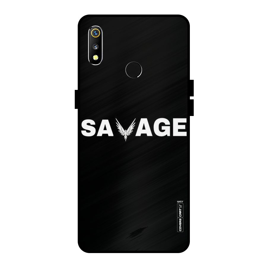Savage Metal Back Case for Realme 3i