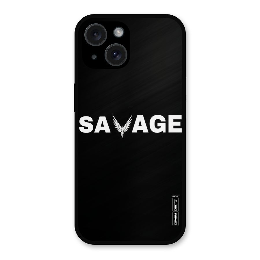 Savage Metal Back Case for iPhone 15