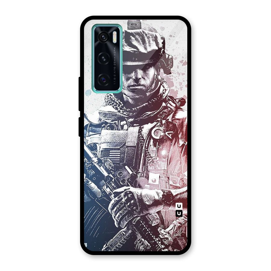 Saviour Glass Back Case for Vivo V20 SE