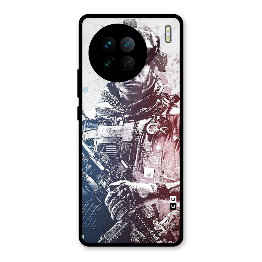 Saviour Glass Back Case for Vivo X90