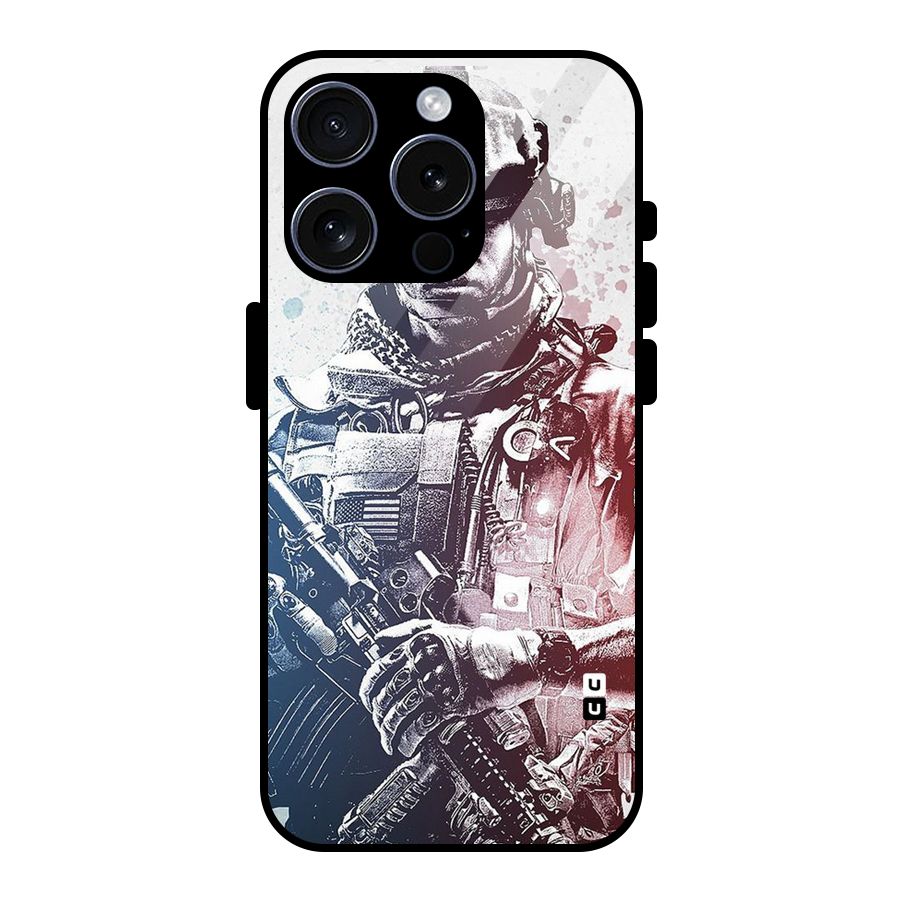 Saviour Glass Back Case for iPhone 15 Pro