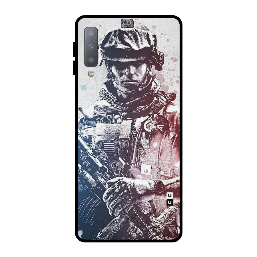 Saviour Metal Back Case for Galaxy A7 (2018)