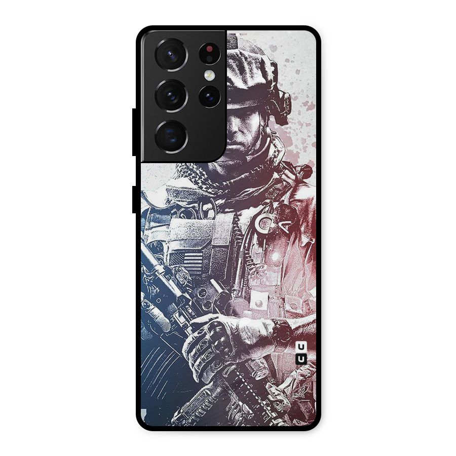 Saviour Metal Back Case for Galaxy S21 Ultra 5G