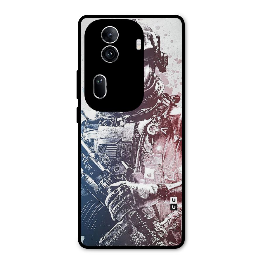 Saviour Metal Back Case for Oppo Reno11 Pro 5G