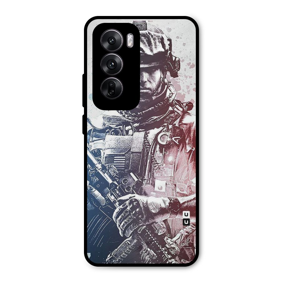 Saviour Metal Back Case for Oppo Reno12