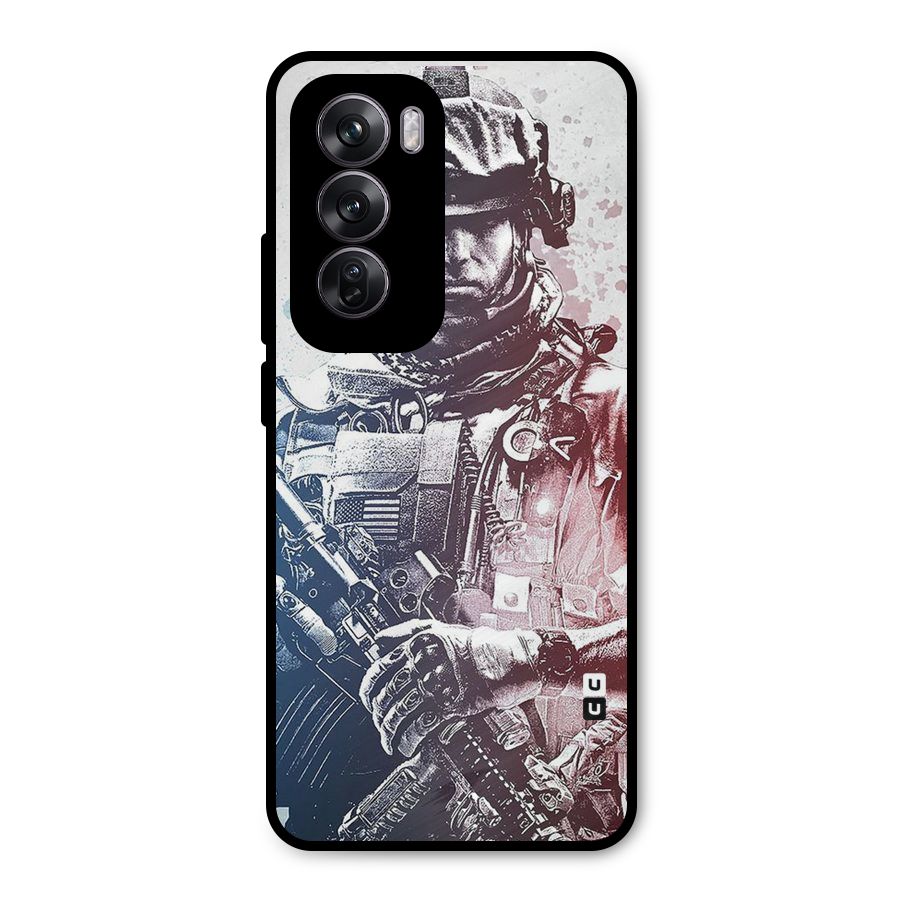 Saviour Metal Back Case for Oppo Reno12 Pro