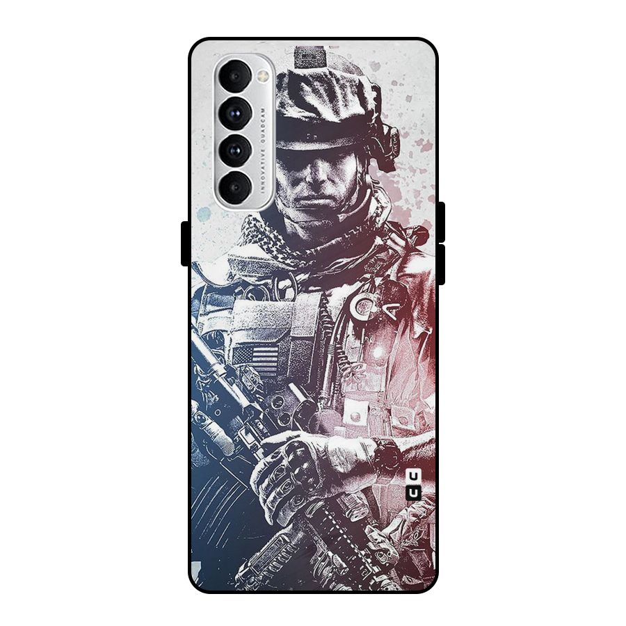 Saviour Metal Back Case for Oppo Reno4 Pro