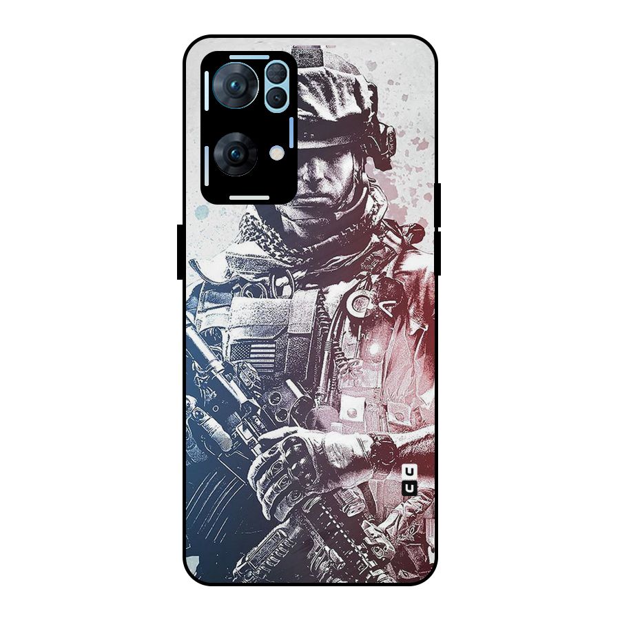 Saviour Metal Back Case for Oppo Reno7 Pro 5G